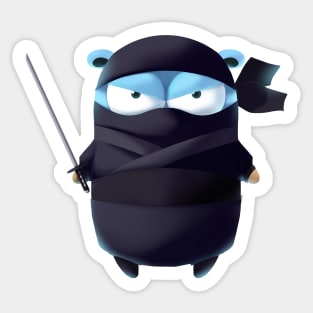 Golang Gopher Ninja Sticker